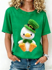 Frauen St. Patrick's Day Häkel muster T-Shirt