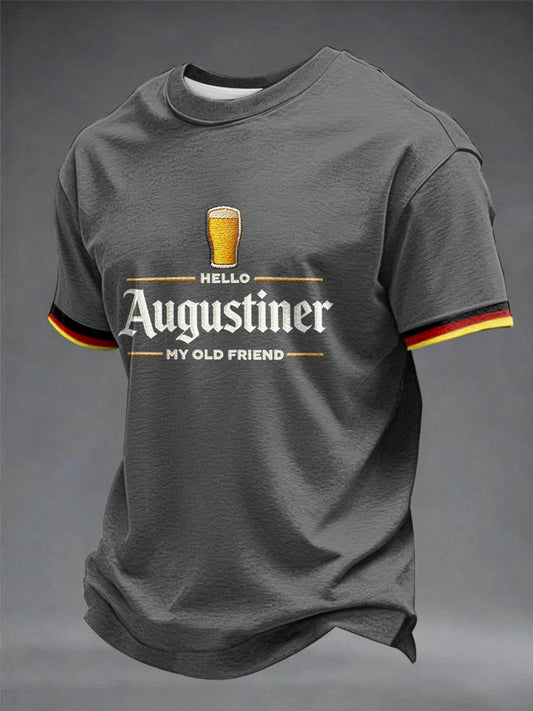 T-Shirt mit kurzen Ärmeln bedruckt Bier liebhaber für Männer