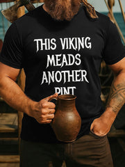 Herren-Viking-Drink-T-Shirt mit kurzen Ärmeln
