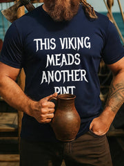 Herren-Viking-Drink-T-Shirt mit kurzen Ärmeln