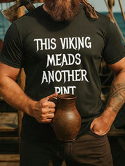 Herren-Viking-Drink-T-Shirt mit kurzen Ärmeln