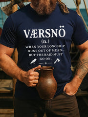 T-Shirt für Herren Wikinger trinken kurze Ärmel