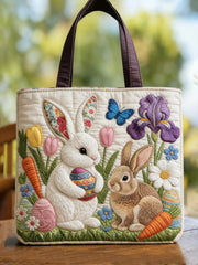 Osterhase Blumen bedruckte Einkaufstasche