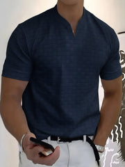 Business-T-Shirt mit V-Ausschnitt für Männer
