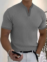 Business-T-Shirt mit V-Ausschnitt für Männer