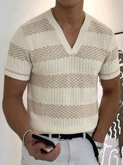 Herren-Business-T-Shirt mit V-Ausschnitt