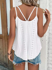 Damen-Jacquard-Trägerhemd ohne Ärmel