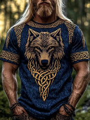 Herren-Viking-Print-T-Shirt