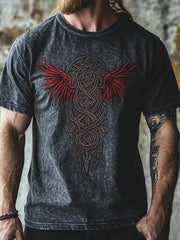 Herren-Viking-Print-T-Shirt
