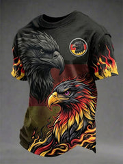 Herren-T-Shirt Deutschland Schwarzadler mit kurzen Ärmeln