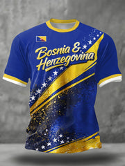 Herren Bosno ZMAJEVI Fußballfan-Print-T-Shirt