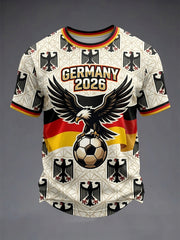 Herren Deutschland Fußballfan Kurzarm-T-Shirt