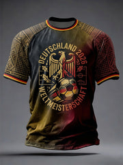 Herren Deutschland Fußballfan Kurzarm-T-Shirt