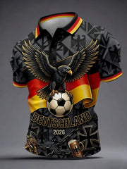 Herren Deutschland Fußballfan Kurzarm-Shirt