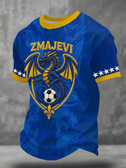 Herren-Fußballfan-T-Shirt mit Bosnien-ZMAJEVI-Print