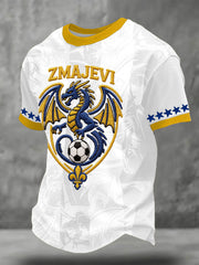 Herren-Fußballfan-T-Shirt mit Bosnien-ZMAJEVI-Print