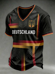Herren-T-Shirt mit deutschem Fußball-Liebhaber-Print