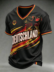 Herren-T-Shirt mit deutschem Fußball-Liebhaber-Print