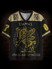 Herren-T-Shirt mit V-Ausschnitt und Tiamat-Print