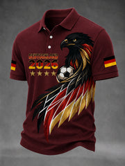 Herren deutscher Fußballfan bedrucktes lässiges T-Shirt