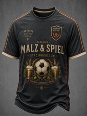 Herren-T-Shirt mit Grafik: Deutscher Fußball und Bier-Grüße
