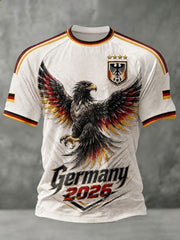 Herren-Fußball-T-Shirt mit Deutschland-Druck