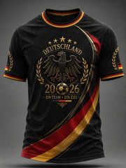 Herren-Deutschland-Fußballfan-T-Shirt mit Grafikdruck