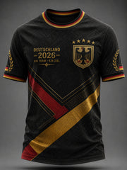 Herren-Deutschland-Fußballfan-T-Shirt mit Grafikdruck