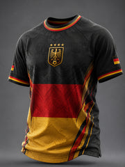 Herren-Deutschland-Fußballfan-T-Shirt mit Grafikdruck