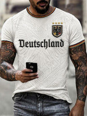 Herren-Fußball-T-Shirt mit Deutschland-Druck