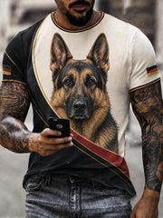 Herren-T-Shirt mit Deutscher-Schäferhund-Print