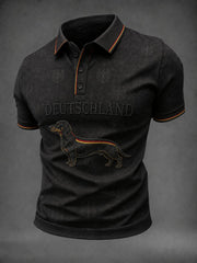 Herren-Dackel-Fußball-Print-Shirt