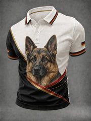 Herren-Hemd mit Deutscher-Schäferhund-Print