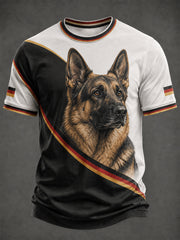 Herren-T-Shirt mit Deutscher-Schäferhund-Print