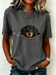 Schönes Dackel-T-Shirt für Damen
