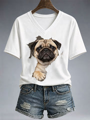 Schönes Mops-T-Shirt für Damen