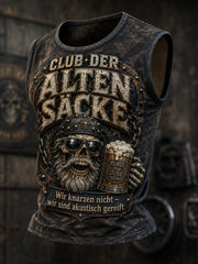 Lustige Freizeitweste für Herren mit Slogan-Print