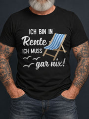 Lustiges Herren-T-Shirt mit deutschem Rentner-Renten-Slogan