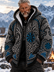 Herren Wolf Valknut Norse Flanell jacke