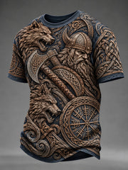 Herren-Viking-Druck-T-Shirt