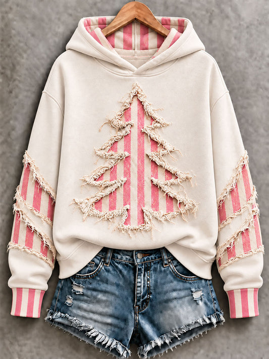 Frauen Weihnachts baum Regelmäßige Hoodie