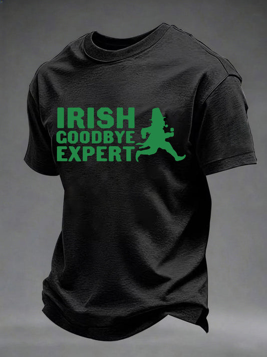 Herren Irisches Goodbye Expert Bedrucktes lässiges T-Shirt