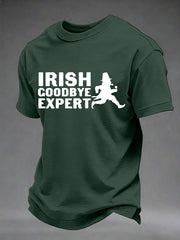 Herren Irisches Goodbye Expert Bedrucktes lässiges T-Shirt