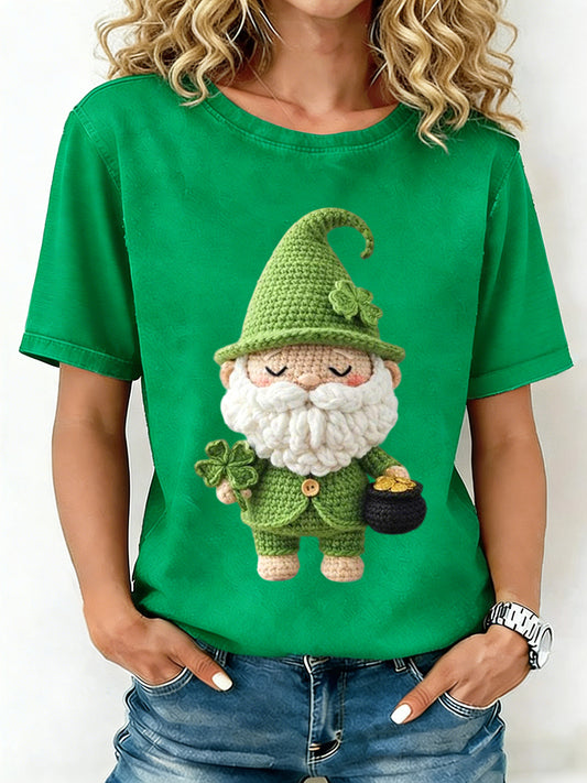 Frauen St. Patrick's Day Häkel muster T-Shirt