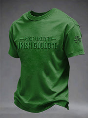 Irisches auf Wiedersehen gedrucktes lässiges Männer-T-Shirt