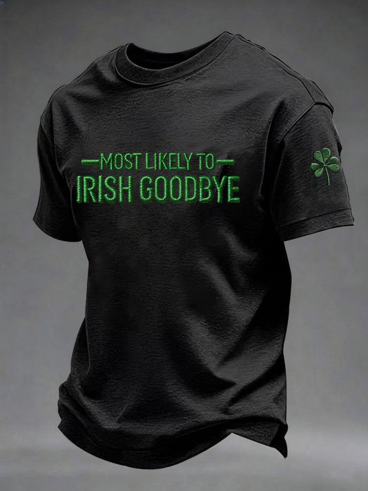 Irisches auf Wiedersehen gedrucktes lässiges Männer-T-Shirt