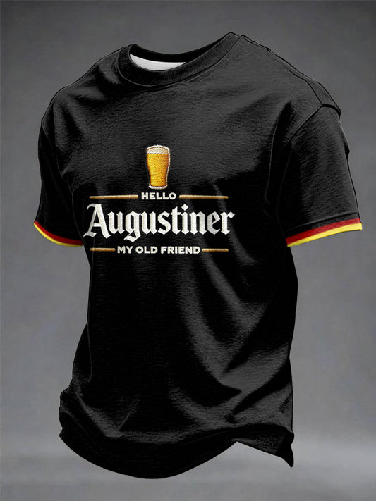 T-Shirt mit kurzen Ärmeln bedruckt Bier liebhaber für Männer