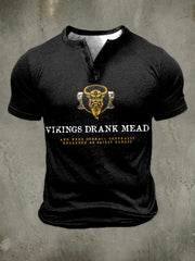 Herren Wikinger Trinken Kurzarm T-Shirt