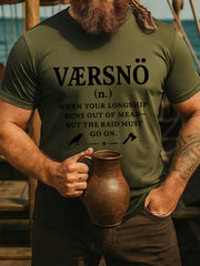 T-Shirt für Herren Wikinger trinken kurze Ärmel