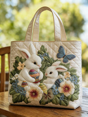 Osterhase Blumen bedruckte Einkaufstasche